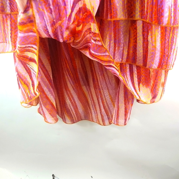 Erika Brooke 24 Pink Orange Strapless Dress Plus - Picture 2 of 6